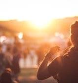 silhouette photo of woman